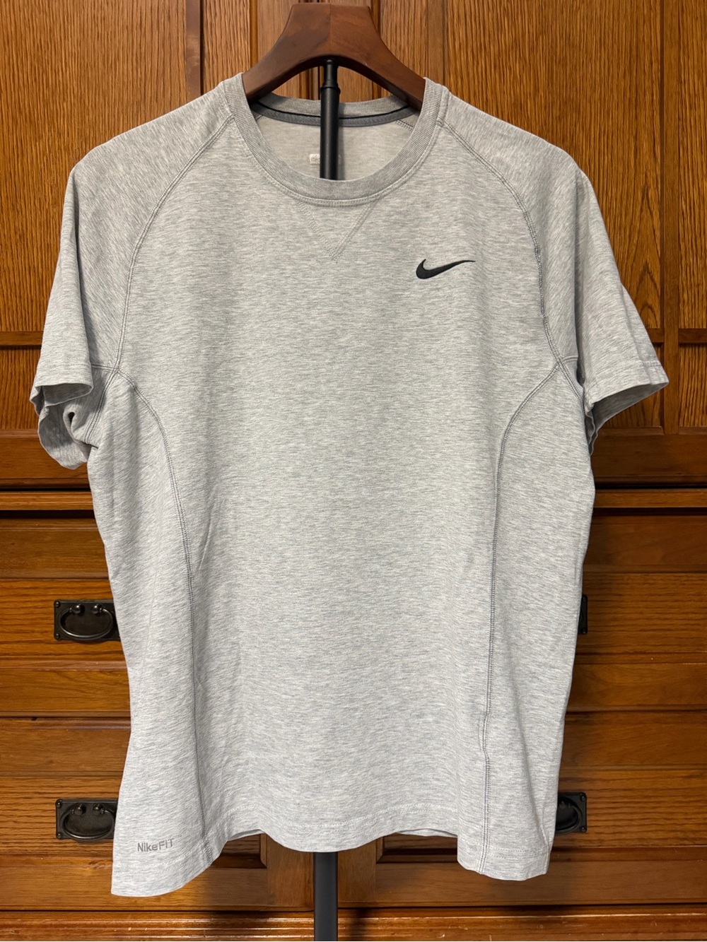 VTG Nike Pro FIT-DRY Unisex Flatlock Stitch Raglan Athletic Tee Swoosh 321367